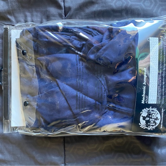Spirit Halloween Blue Mechanic Jumpsuit Costume - Picture 3 of 3